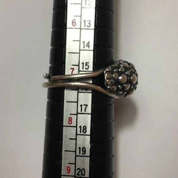 Vintage Beaucraft Ring Sterling Silver Adjustable Size 7 Made in USA RI Signed - Picture 4 of 9